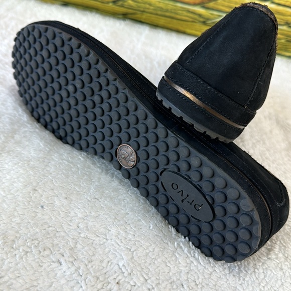 Privo Clarks Penny Black Leather Slip Ons Comfort - Picture 5 of 8